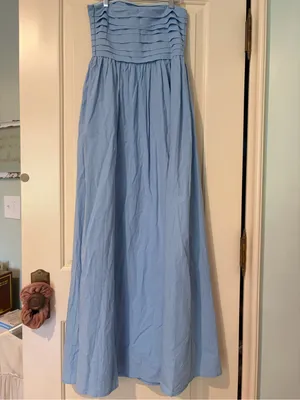 Peppermayo Full-Length Strapless Light Blue Maxi Dress Size 0 thumbnail 2