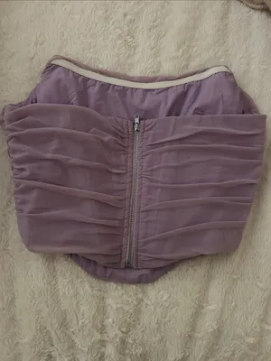 Ruched Lavender/purple corset game day top thumbnail 2