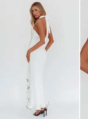 Selfie Leslie White Maxi Dress thumbnail 3