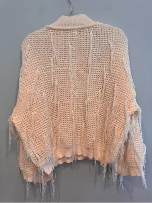 POL Oversized Knit Fringe Sweater Size S thumbnail 5