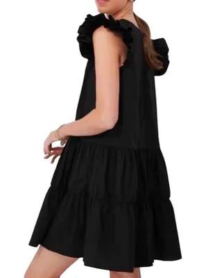 Pomander Place by Tuckernuck Black Corrine Flutter Sleeve Mini Dress Women Small thumbnail 5