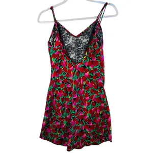 Victoria's Secret Vtg Gold Tag Floral Lace Slip Chemise Dress Red‎ Pink Womens S thumbnail 2