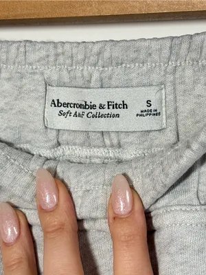 Abercrombie & Fitch Sweatpants Light Gray Soft A&F Collection Joggers Size S thumbnail 3