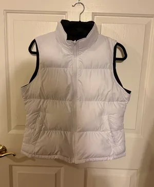 Big Chill Black Puffer Vest White Size L thumbnail 1