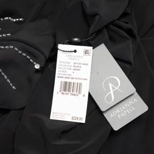 Adrianna Papell‎ Beaded Jersey Chiffon Flutter Sleeve Gown thumbnail 8