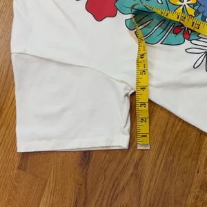 Disney Stitch Large Printed White Tropical Trendy Casual Short Sleeve T-Shirt thumbnail 5