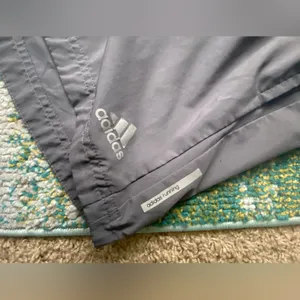 Adidas gray logo running shorts, size large thumbnail 2