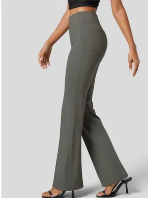 Halara Flex™ High Waisted Back Side Pocket Slight Flare Work Pants size large thumbnail 3
