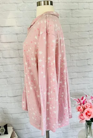Pink Starry PJ Top Size 3X thumbnail 8
