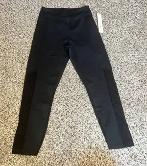 Good American Active Leggings High Waist Compression Mesh‎ Panels Black Size 1 thumbnail 1
