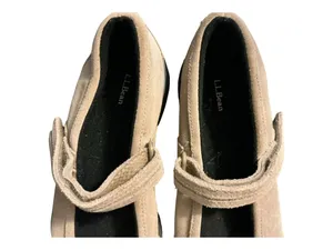 LL Bean Women’s Size 7.5 M Beige Suede Mary Jane Comfort Walking Shoes (Item 278614) thumbnail 5