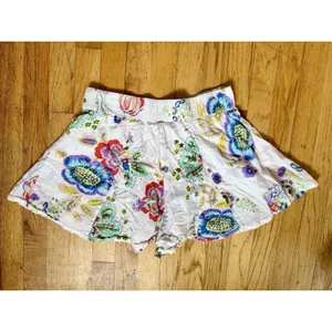 Lilka Anthropologie Floral Cotton Flowy Shorts XS High Rise Boho Multicolor thumbnail 3