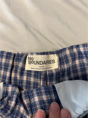 No Boundaries Blue plaid Boxer shorts thumbnail 3