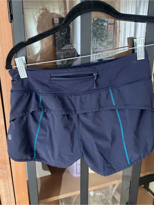 Lululemon Speed Shorts 4-way Stretch 2.5" Midnight Navy running low rise thumbnail 7