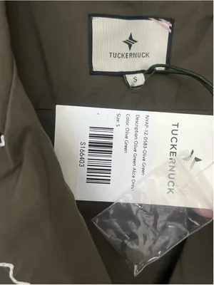 Tuckernuck Olive Green Alice Button Front Midi Dress Collar V Neck Scallop S thumbnail 11