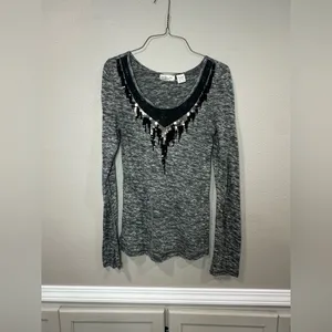 Miss Me Sequined Long Sleeve Size Large thumbnail 2