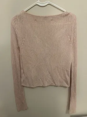 Free People Cardigan Sweater Knit Cream thumbnail 2