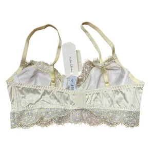 Free‎ People x For Love & Lemons Yellow Gingham Longline Bra Medium NWT thumbnail 5