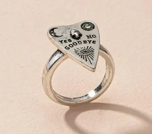 Ouija Board Style Ring Silver thumbnail 2
