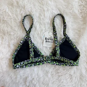 Kulani Kinis Green Ditsy Floral Print Bralette Bikini Top thumbnail 4