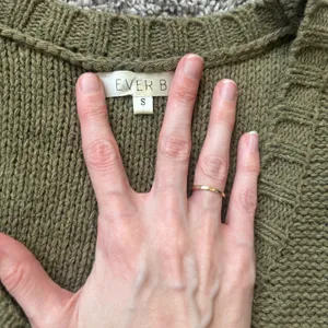 Olive Cable Knit Sweater Vest Green thumbnail 3