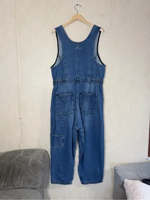 We The Free Women’s Cloud Nine Jumpsuit Denim Sleeveless Boho in Inky Indigo XL thumbnail 6