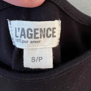 L’AGENCE Black Women’s Ella Cami Spaghetti Strap‎ Tank Top Size S thumbnail 4