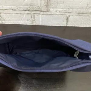 CHRISTIAN DIOR Parfums Navy Satin Cosmetic Case Travel Pouch Bag thumbnail 7