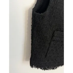 Evereve Winona Black Tweed Vest size small thumbnail 5