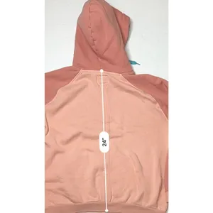 Guess Heavyweight‎ Hooded Sweatshirt Hoodie Unisex Retails $118 Peach Colorblock thumbnail 9