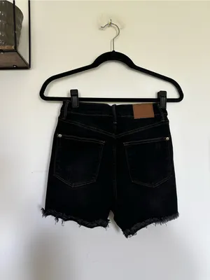 Judy Blue Black Denim Cut Off High Rise‎ Waist Jean Shorts Size Small thumbnail 2