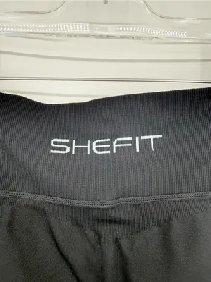 SHEFIT Crossover Waist Seamless Cropped‎ Leggings Women's L Black Activewear thumbnail 7