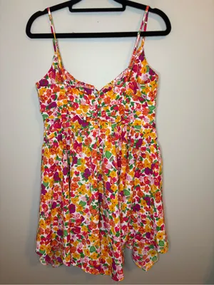 Princess Polly Barrett Mini Dress Multi Floral Size 12 Ruched Y2K thumbnail 5
