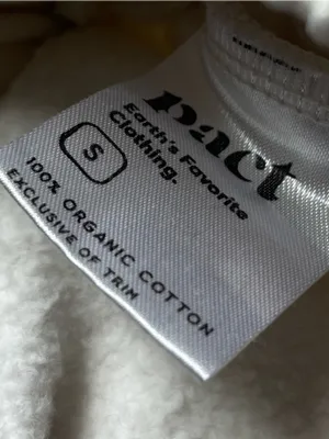 Pact • Cream Ivory Organic Cotton Jogger Sweatpants thumbnail 4