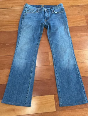 7 For All Mankind Bootcut Jeans Womens Blue Medium Wash U075080UCC-055U Size‎ 30 thumbnail 1