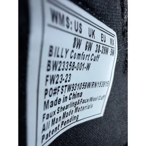 Billy Comfort Cuff Black Faux Shearling Plaid Adaptive High Top Sneakers 8W thumbnail 7