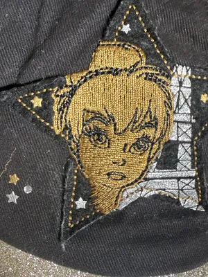 Disneyland Paris Black and Gold Glitter Cap with Star Embroidery Adult OS thumbnail 6