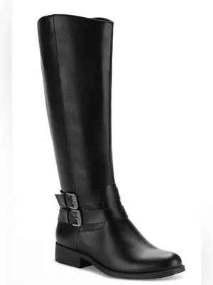Style & Co Women’s Maliaa Buckled Tall Black Riding Boots - New - Size 7.5 thumbnail 2