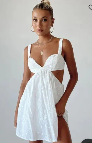 Princess Polly white mini dress thumbnail 1