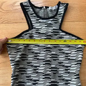 Zara Trafaluc Black‎ & White Pattern Halter Sleeveless Bodycon Dress Size Medium thumbnail 7