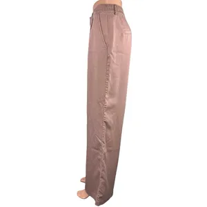 Abercrombie & Fitch Tan High Rise Front Pleated Wide Leg Career Dress Pants Sz M thumbnail 2