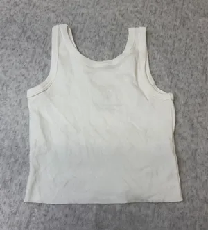 Billabong Womens White Scoop Neck croppedTank Top Size Medium M Basic NWOT thumbnail 1