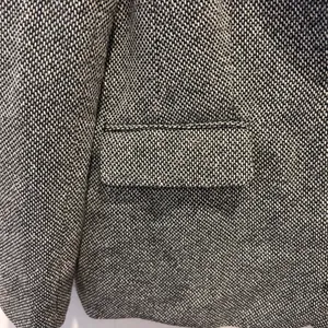 A New Day Womens Black White Tweed Puffed Shoulder Single Button Blazer Size 14 thumbnail 4