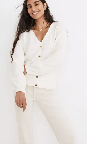 Madewell Pieced-Sleeve Cardigan thumbnail 1