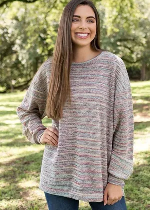 Southern Marsh Rainbow Sunday Morning Sweater Sz XS Preppy Teen thumbnail 1