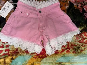 NWT Boho Pink + White Shorts Size M thumbnail 4
