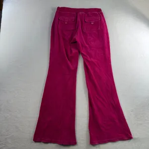 VTG Y2K Mossimo S Small Velour Pants Pink Flare Leg Low Rise Drawstring Hip‎ Hop thumbnail 12