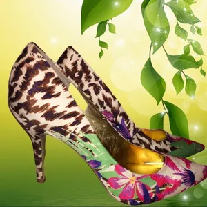 Nine West beautiful animal/floral heels thumbnail 3