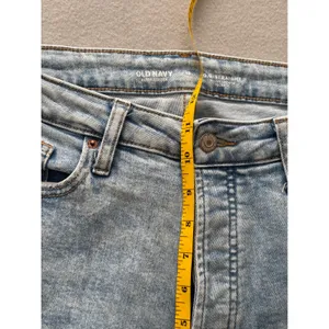 Old Navy O.G. Straight Jeans 12 Tall High Rise Distressed Acid Wash Button Fly thumbnail 7