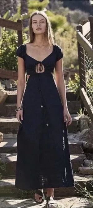 Free People Endless Summer Extra Dose Keyhole Cutouts Midi Dress thumbnail 1